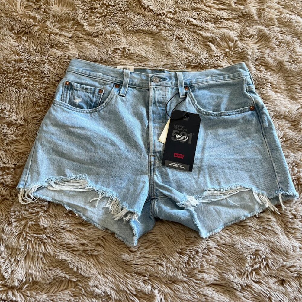 NEW Levi's 501 High Rise Shorts 31 - Picture 2 of 4